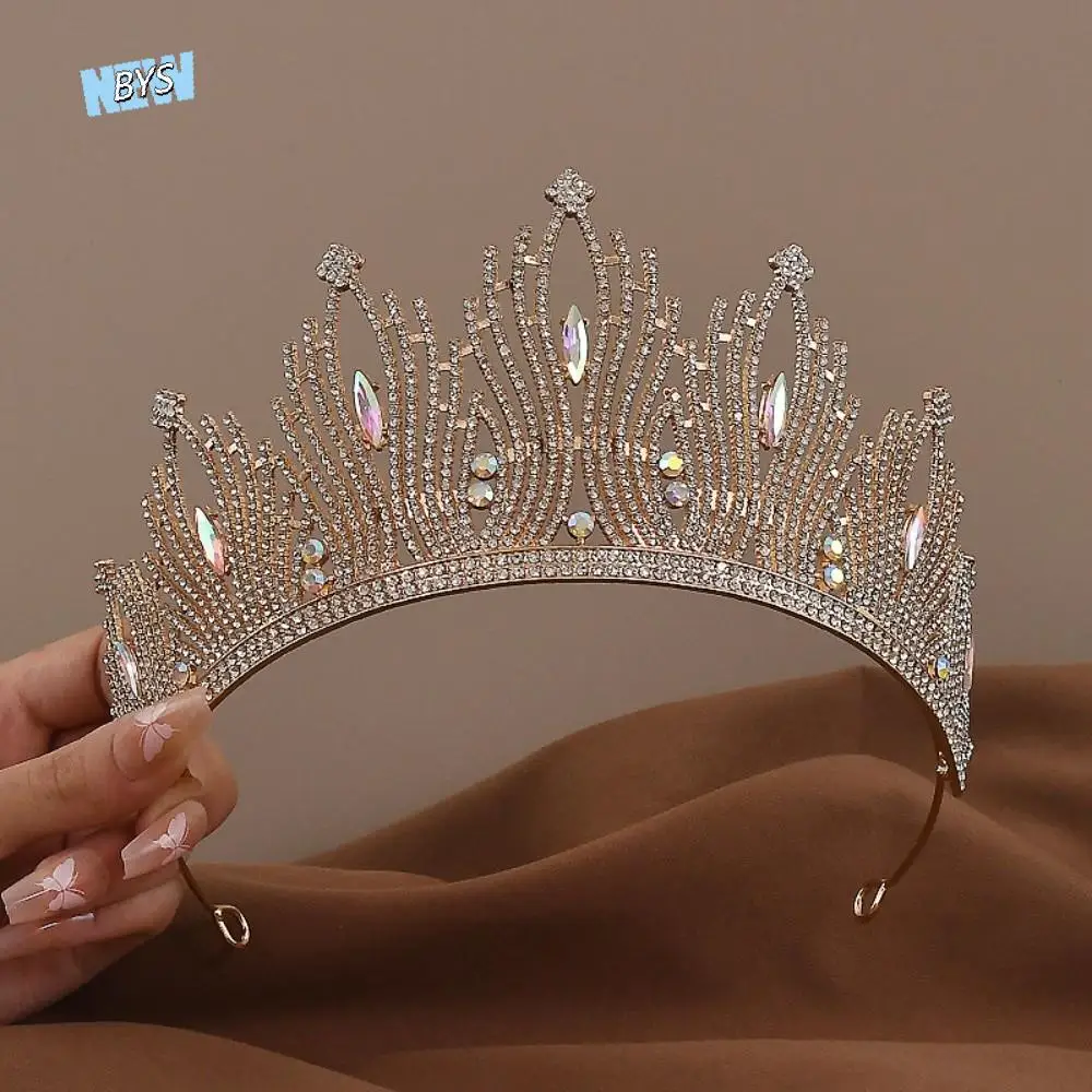 

Retro Rhinestone Romantic Headband Headwear Headdress Wedding Crown Sweet Elegant Bride Tiara Wedding Forehead Ornaments
