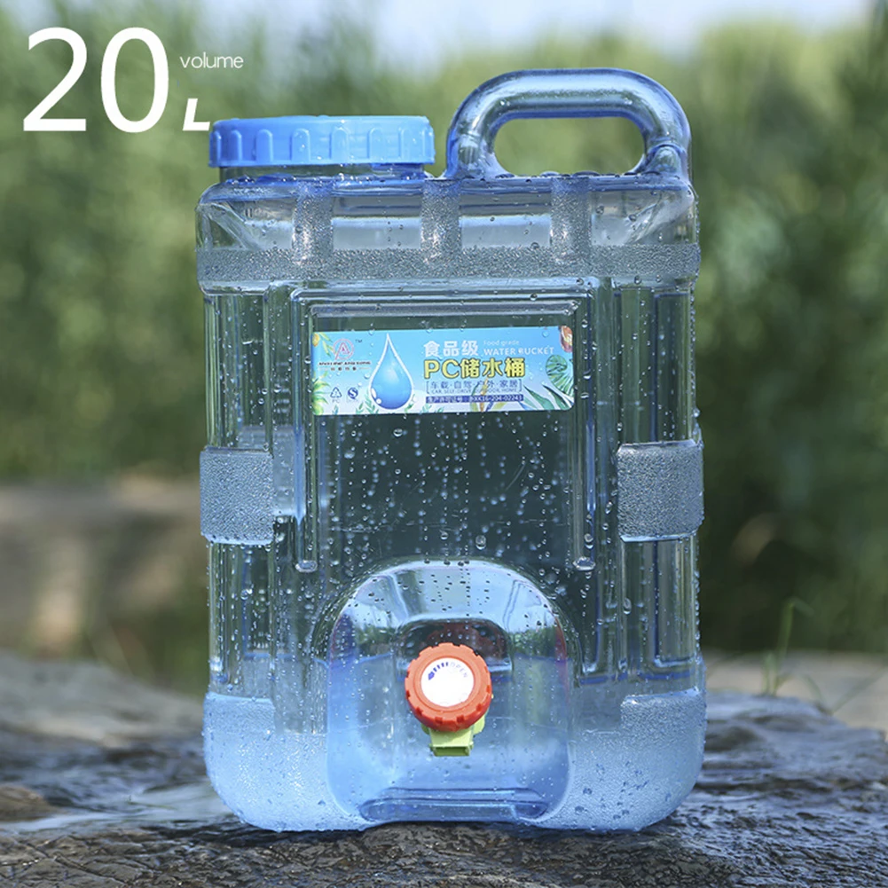 18/20/22L Camping Water Container Multipurpose Water Storage Tanks Large-Capacity Easy To Clean with Faucet for Hiking Fishing