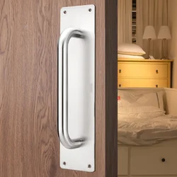 Sliding Barn Door Handles Stainless Steel Interior Door Handle Cabinet Pulls Wardrobe Furniture Pull Kitchen Drawer Hardware