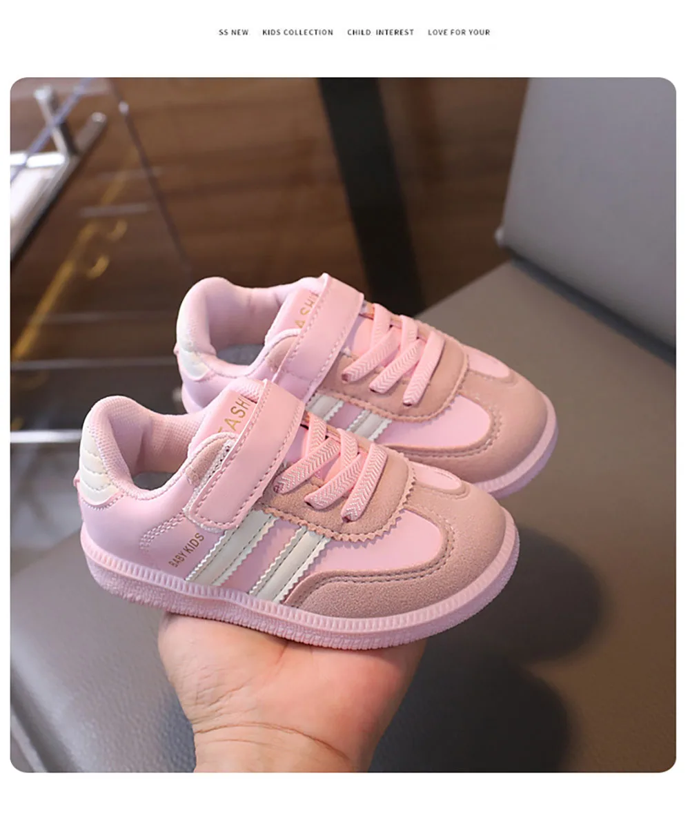 PU-Leder-Sportschuhe für Kinder, wasserdichte Mädchen-Turnschuhe mit weichen Sohlen, Ergonomie, rutschfeste Kleinkinderschuhe für Kinder – Detail 17