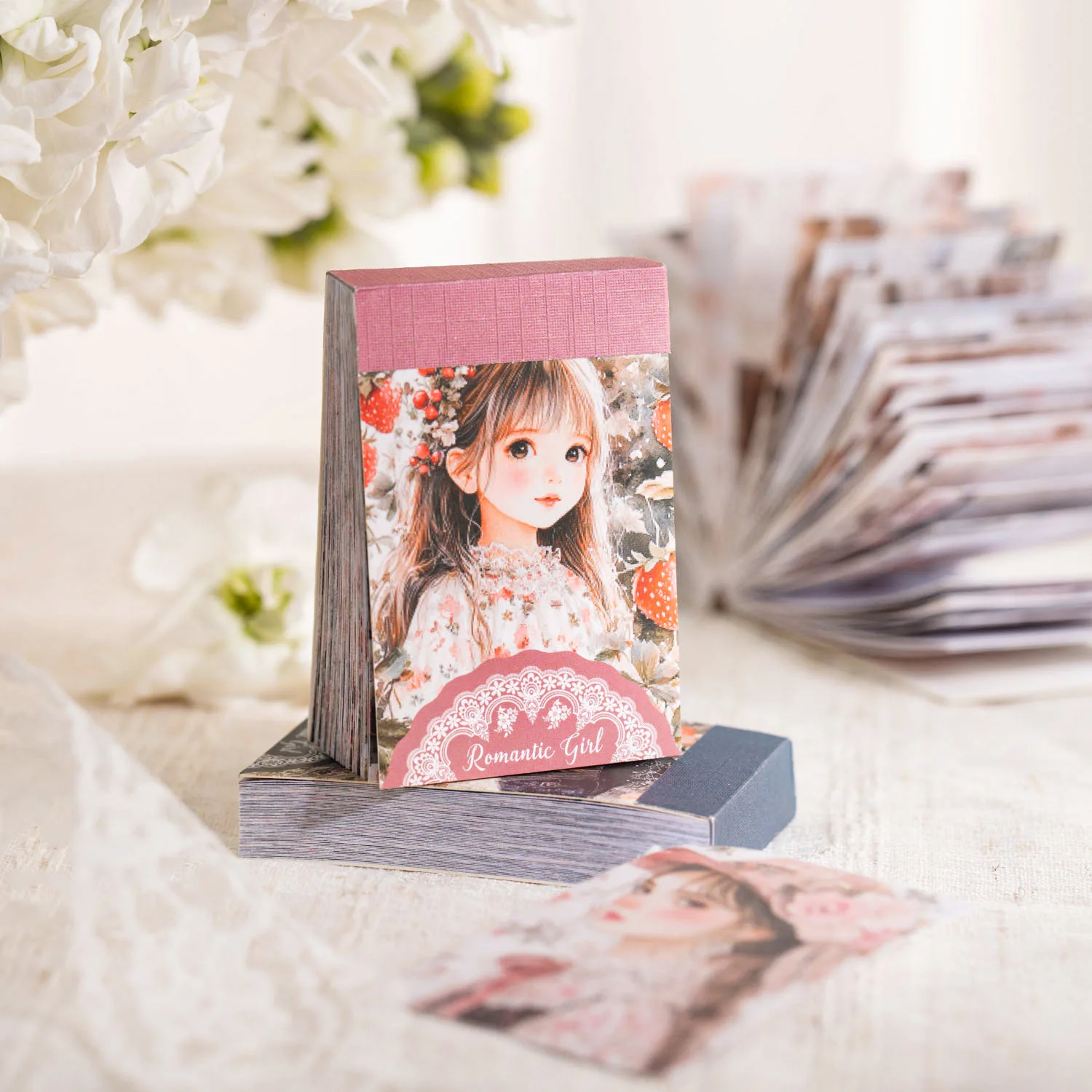 50 قطعة/1 مجموعة لوحات مذكرة المواد ورقة رومانسية فتاة غير المرغوب فيه مجلة سكرابوكينغ الرجعية زخرفة خلفية