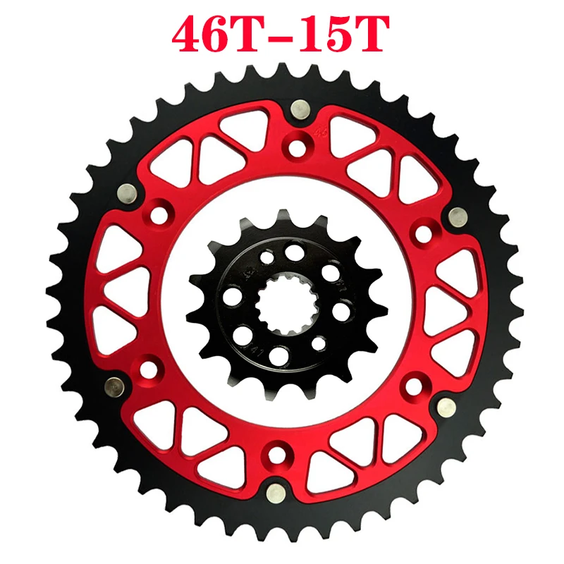 AHL Motorcycle Steel Aluminum Composite 45T~52T 15T Front & Rear Sprocket Fo HONDA XR650R 2000-2007 XR650 XR 650 R 20517 10212