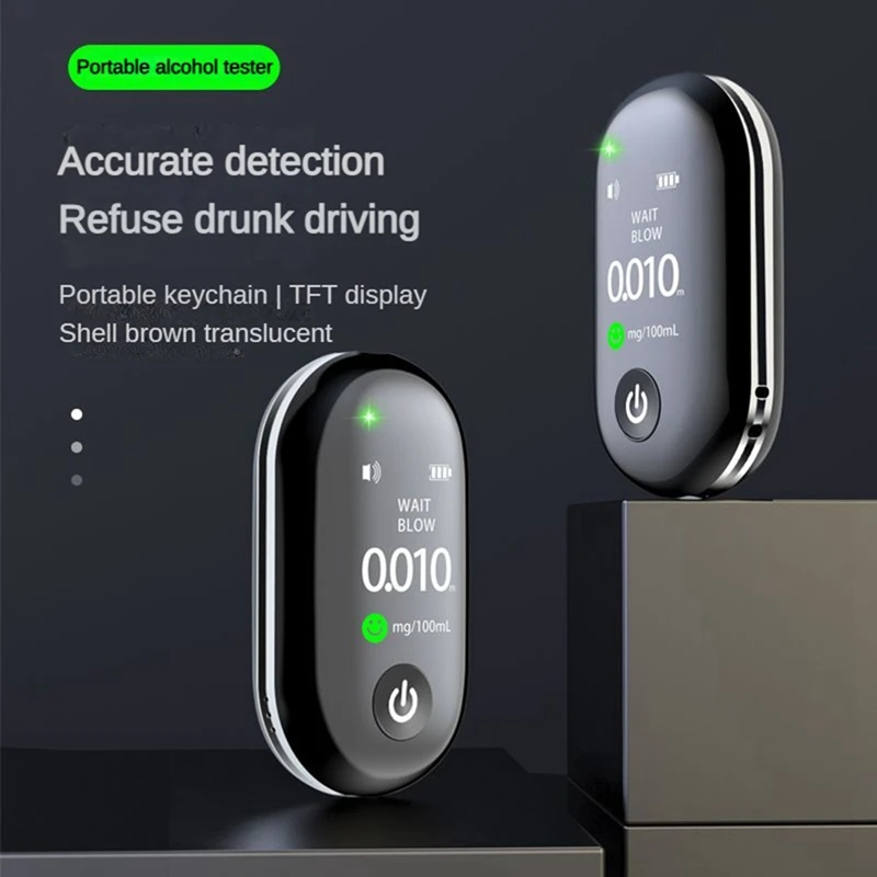 Compact Highly Accurate Alcohol Detector Rechargeable Long-Lasting Breathalyzer G1 Multi-Language Tester
