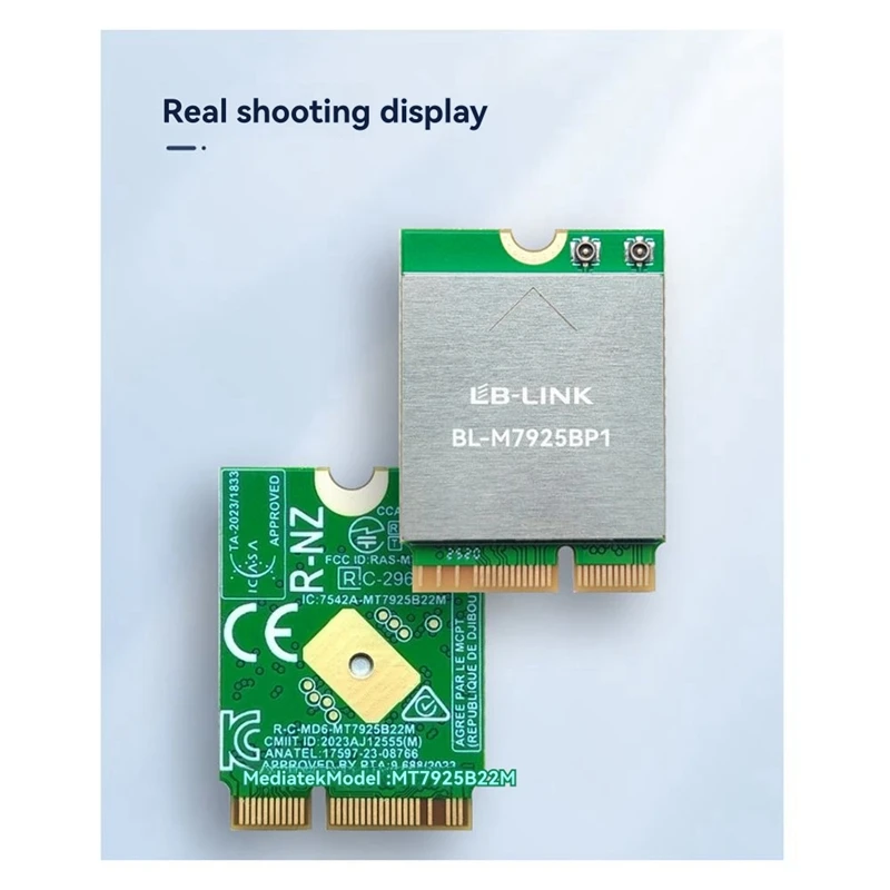 MT7925BEN WiFi 7 Network Card 3000Mbps Bluetooth 5.4 Tri Band 2.4G 5Ghz 6GHz Wireless Network Adapter for PC