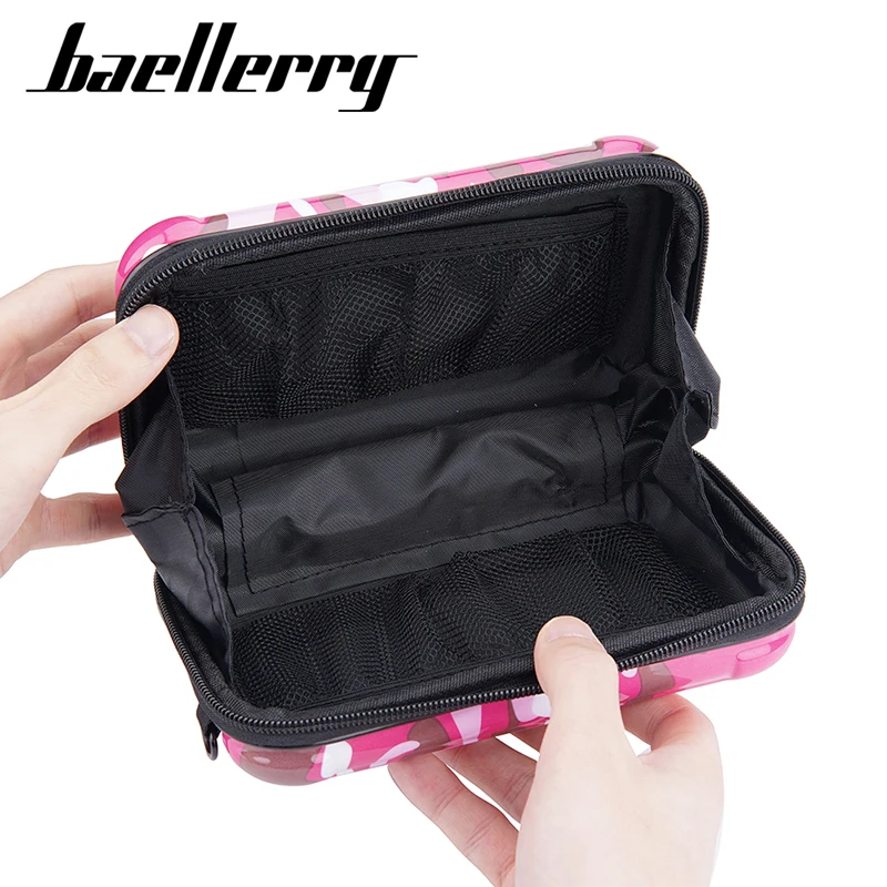 Baellerry New Women Makeup Bag Large-Capacity Portable Travel Cosmetic Bag Zipper Crossbody Shoulder Clutch Bag For Girls