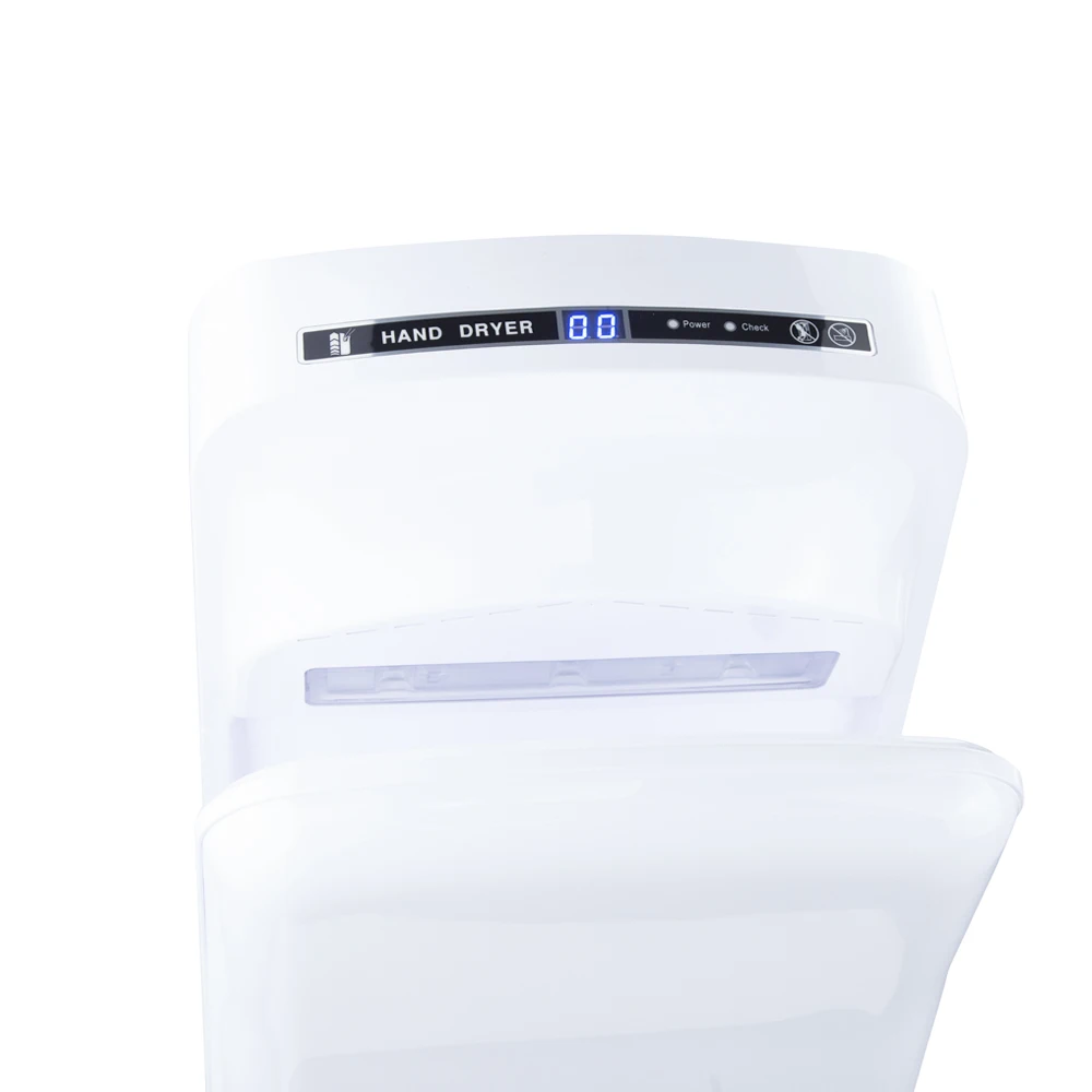 W-625I0 ABS البلاستيك المزدوج الجانب شفرة الهواء مجففات اليد الأوتوماتيكية عالية السرعة