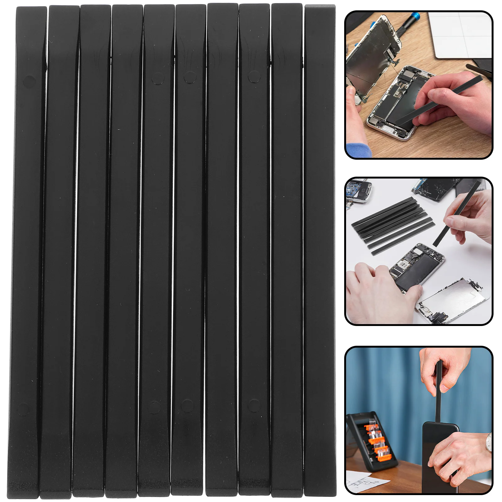 10 قطعة أداة Spudger برأس مسطح قضيب رفع بلاستيكي لإصلاح الهاتف تفكيك مجموعة أدوات الفتح Spudger عصا Lapdesk مكشطة
