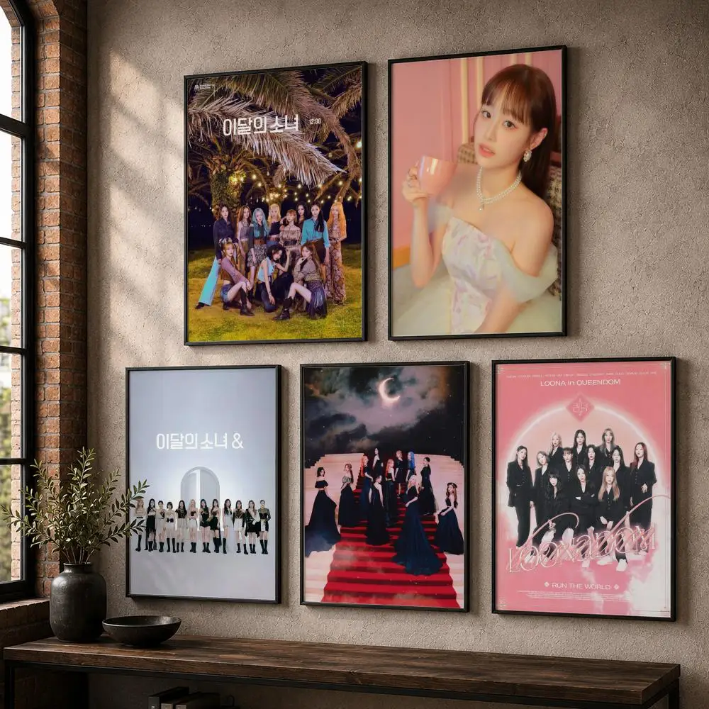 K-Pop Group L-LoonaS Painting Calligraphy Canvas Posters Wall Art for Home/Office/Dorm/Living/Bedroom