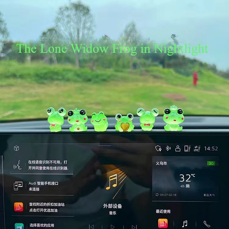 New Car Small Snickknack Ornaments Car Lonesome Little Frog Combo Home Decor Cute Stress Reduction