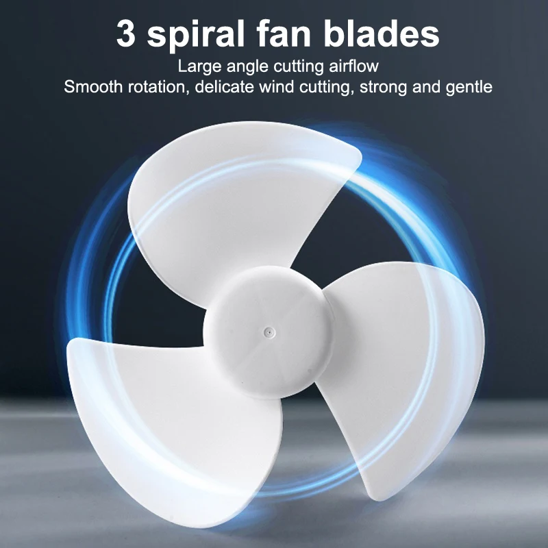 Ventilatori da soffitto portatili Mini ventilatore da tavolo 10W E27 per soggiorno camera da letto casa 360 °   Mini ventola di raffreddamento USB regolabile AC85-265V