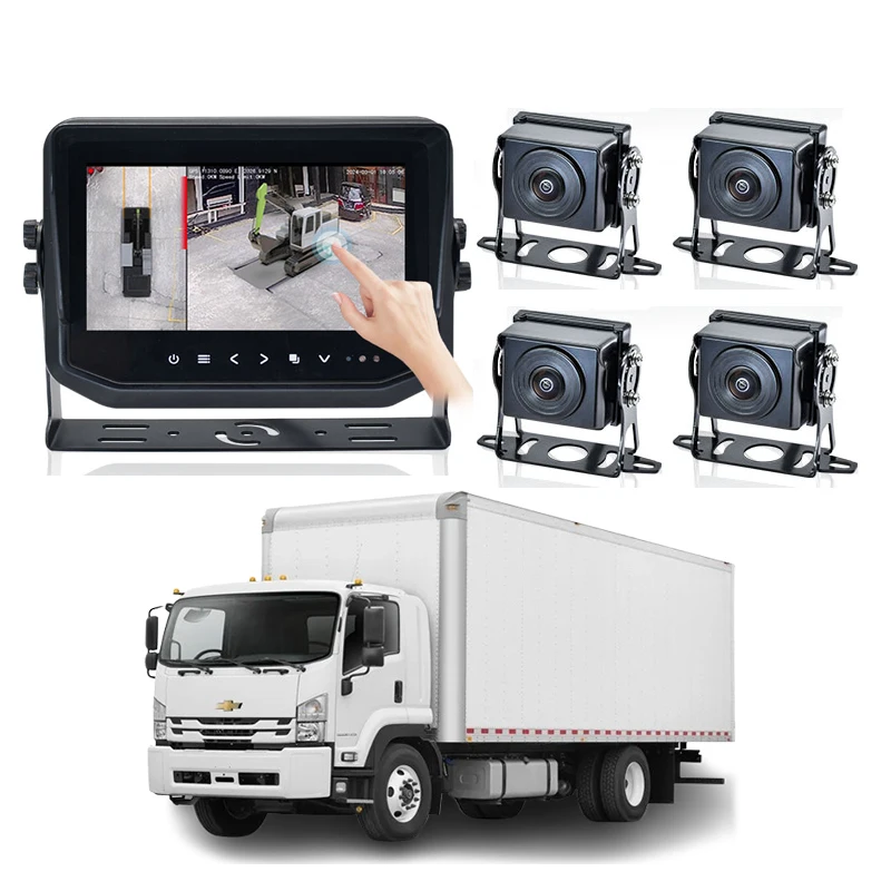 Wholesale HD 3D 360 Degree Truck Surround Bird View Vehicle Camera System 4 Car Camera For Truck Bus RV Forklift Excavators