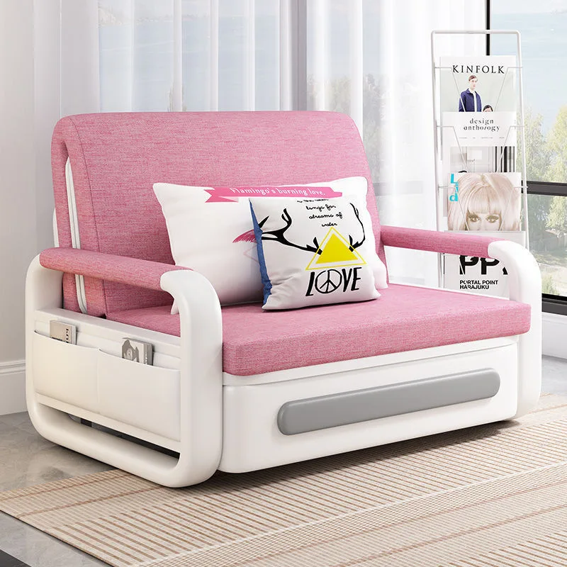 Wholesale Prices Light Luxury High-density Foam Sponge Folding Sofa Bed With Storage Suit Apartment Small Spaces Furniture
