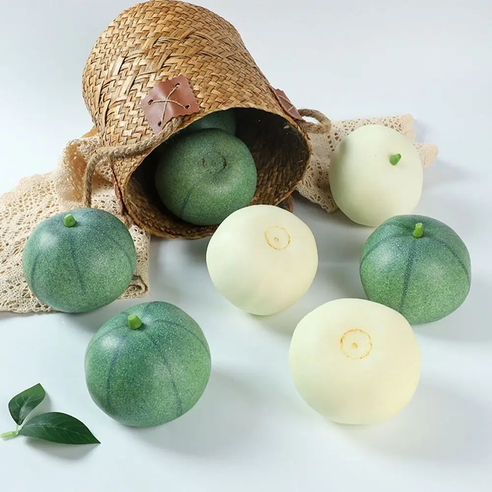 

2Pcs Fruit Model Foam Artificial Melon Realistic Plastic Fake Fruit Washable Decorative Decorative Fruits Party