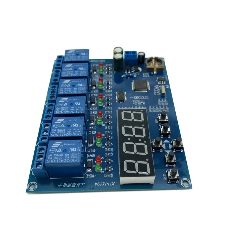 

XH-M194 Multi-Channel Timing Module 5Circuit Relay Time Control Panel