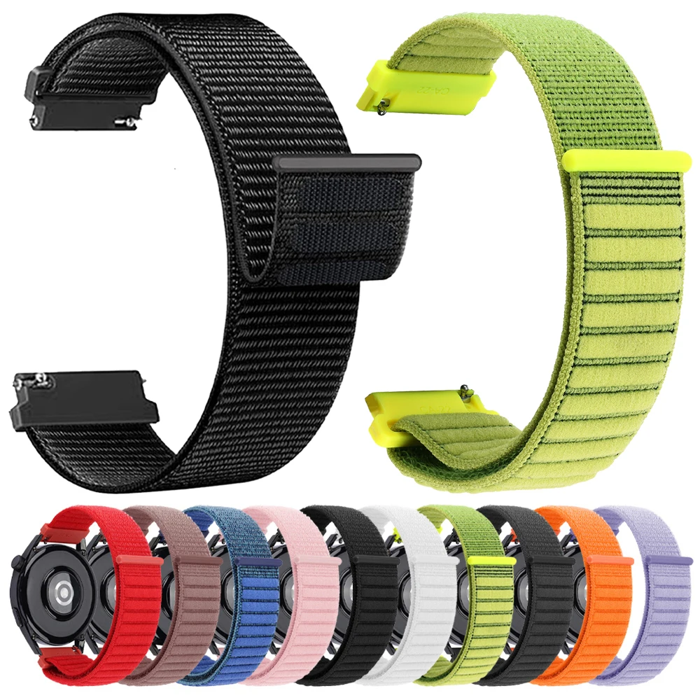 20mm 22mm Nylon Loop Strap For Garmin Venu 3 4 45mm Sq 2 Watch Bands for Forerunner 570 265 255 165 645M Vivoactive 6 5 Bracelet