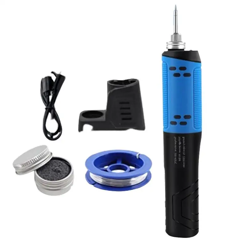 

Rechargeable Soldering Iron USB C Soldering Iron Precision Tip Adjustable Temperature Desoldering Tool For Home Appliance