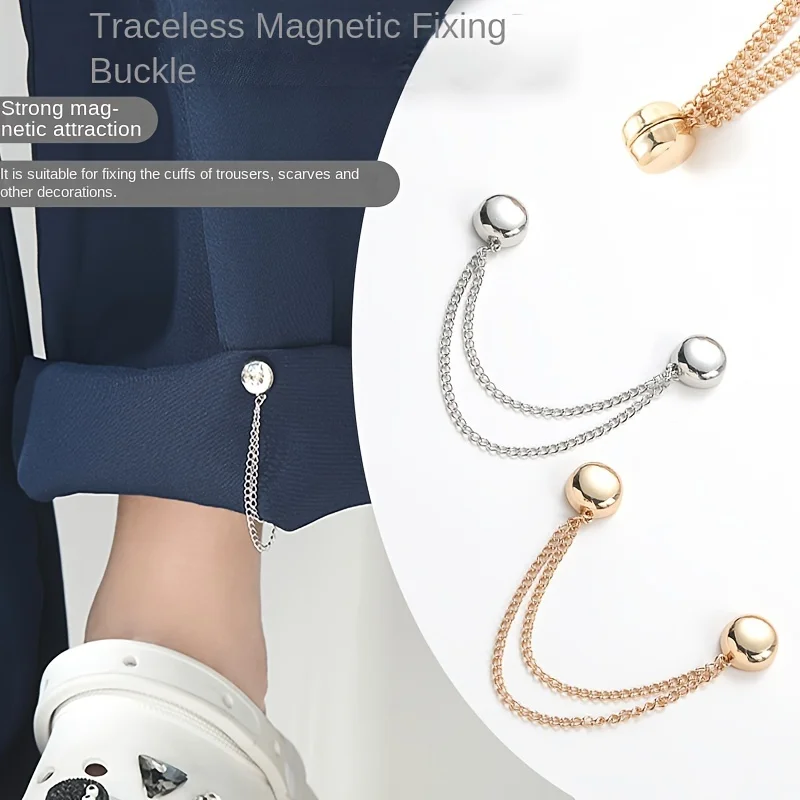 2/4pcs Magnetic Clothing Clips, Strong Magnetic Force for Cardigans Cuffs Hijab,Pinless Brooch Design for Women Fashion & Safety