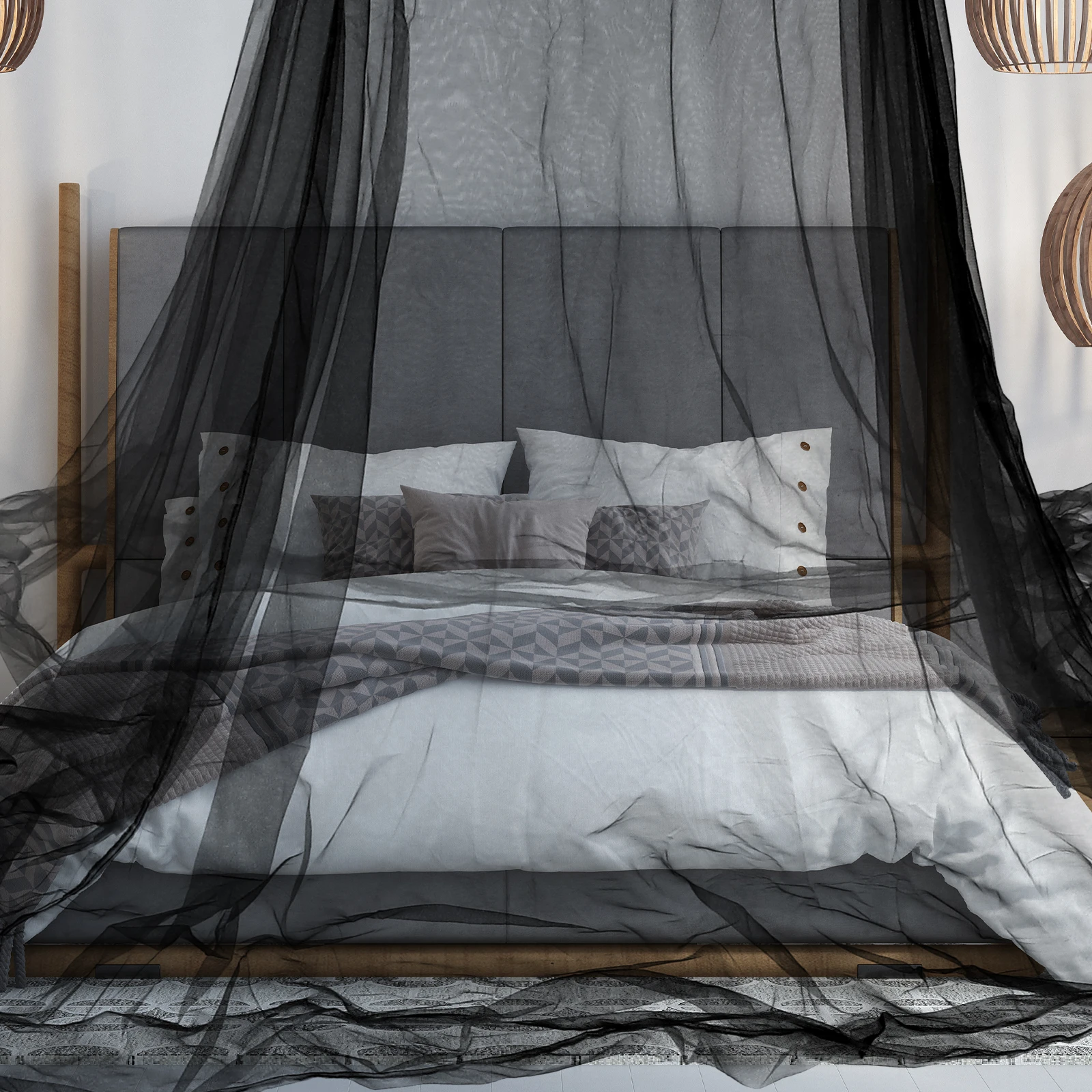 

Lightweight Reusable Camping Mosquito Net Tent Fine Mesh Indoor Outdoor Mesh Tent For Hiking And Star Gazing 240x180x130cm Black