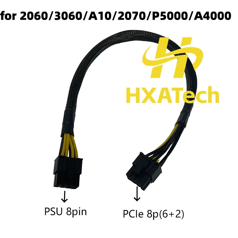 HXATech -8Pin to 1x16Pin 12+4Pin 12VHPWR GPU Graphic Card Power Cable for Huawei Fusion Taishan Server 200 2280 V2 V5 Kunpeng920