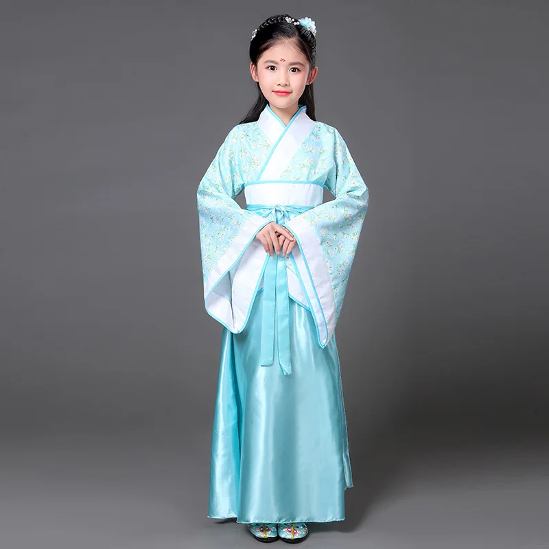 traditional chinese dance costumes for girls ancient opera tang dynasty han ming hanfu dress child clothing folk dance children