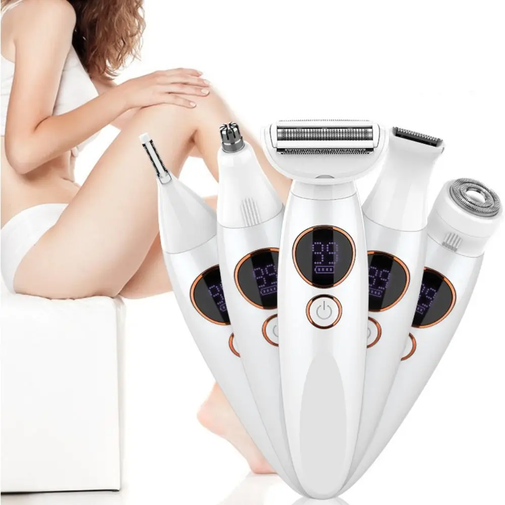 

Multi-Functional 5 in 1 Hair Removal Instrument Washable Electric Body Hair Trimmer Portable Women Shaver Home