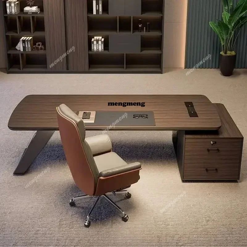 F182 Price Vintage Office Desks Unique Simple Style Drawers Modern Office Desks Luxury Study Black Escrivaninha Work Station Tab