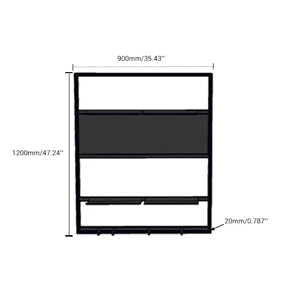 Modern Design Space - Switchable Wall-Mounted Aluminum Multifunctional Wall-Mounted Storage Rack with Shelves