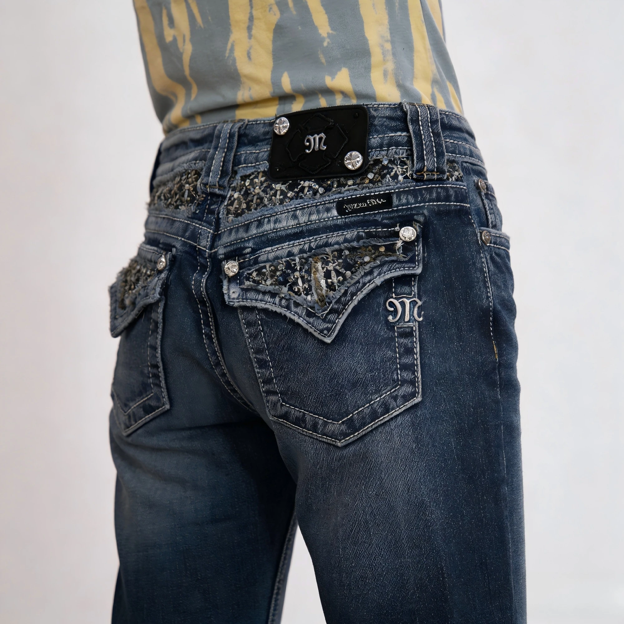 Y2k 2000s Washed Red Rivet Waist Belt Jeans Casual Denim Pants Straight Wide Leg Jeans Harajuku Vintage Women Clothing