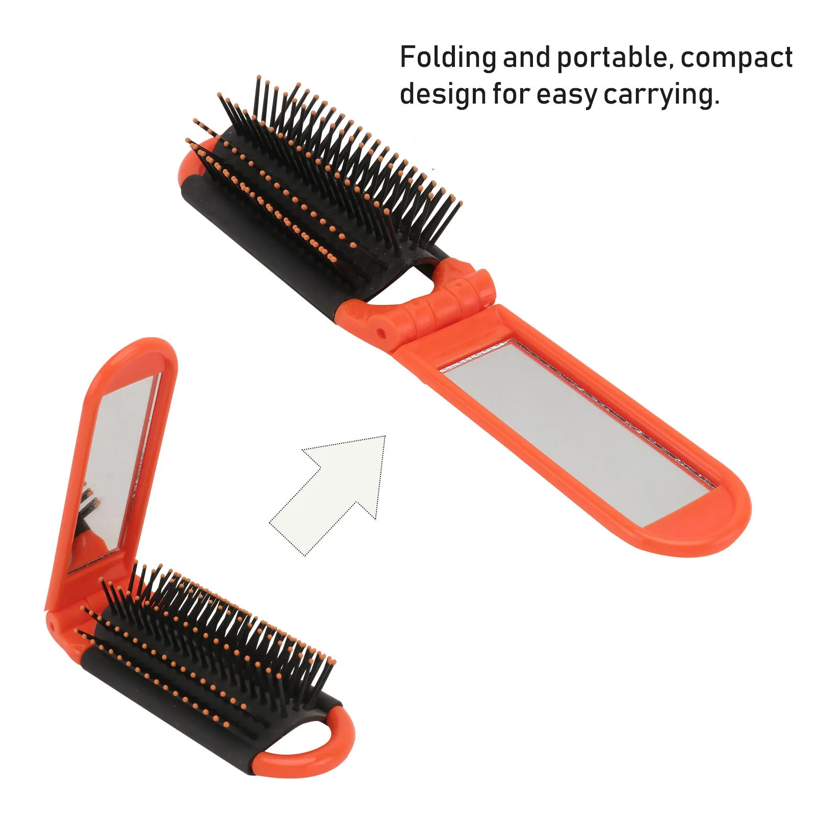 

5 шт. портативная складная расческа с зеркалом премиум-пластик антистатический распутывающийся дорожный уличный белый зеленый фиолетовый