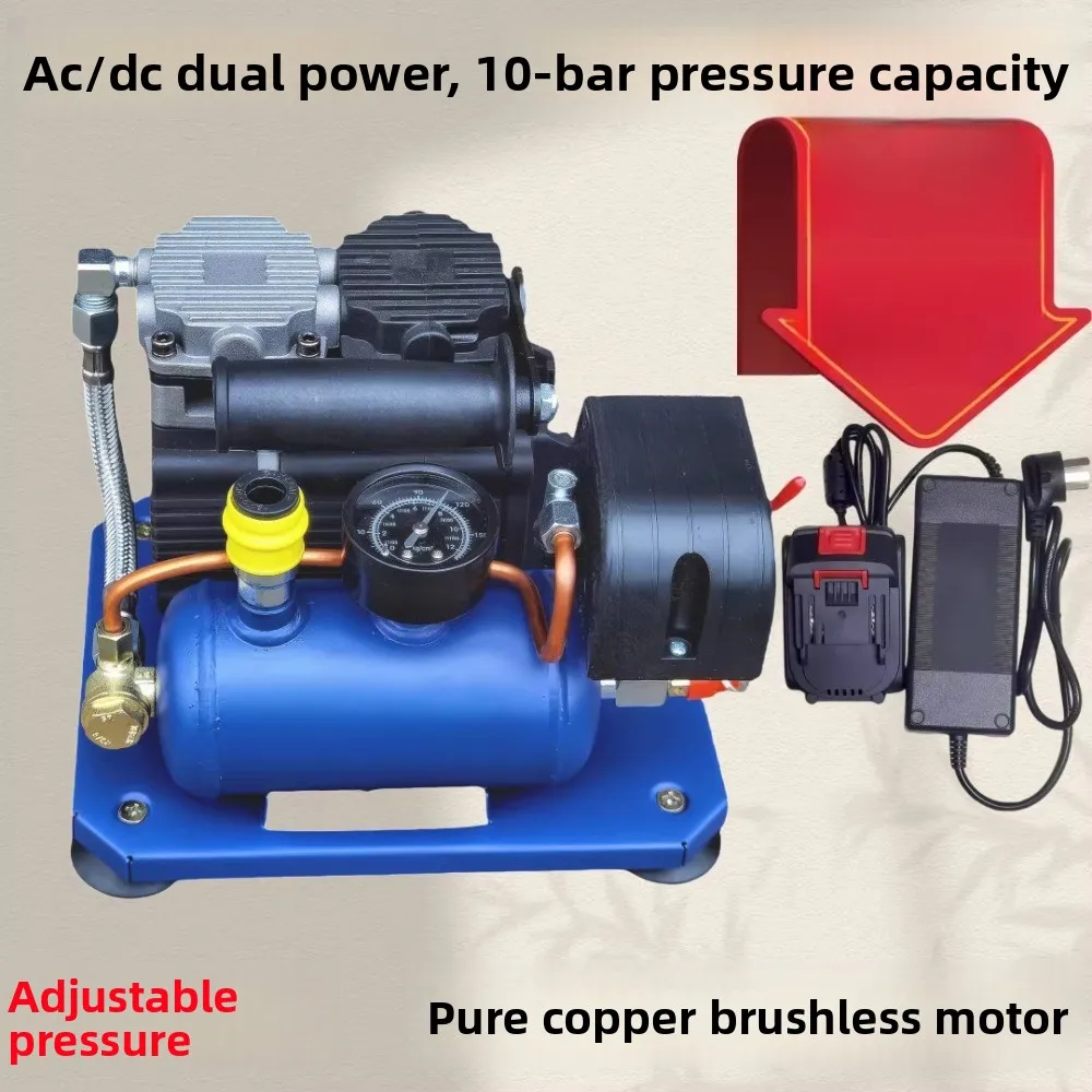 Brushless Lithium Air Compressor, Portable Car & Outdoor Air Pump, Fast Inflation