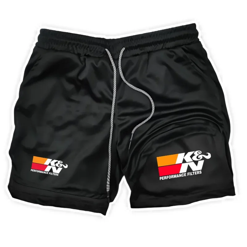 

New K&N Men's Performance Shorts Soild Color 2 in 1 Gym Shorts Stretchy Sports Shorts Quick Dry Fitness Workout Summer Shorts