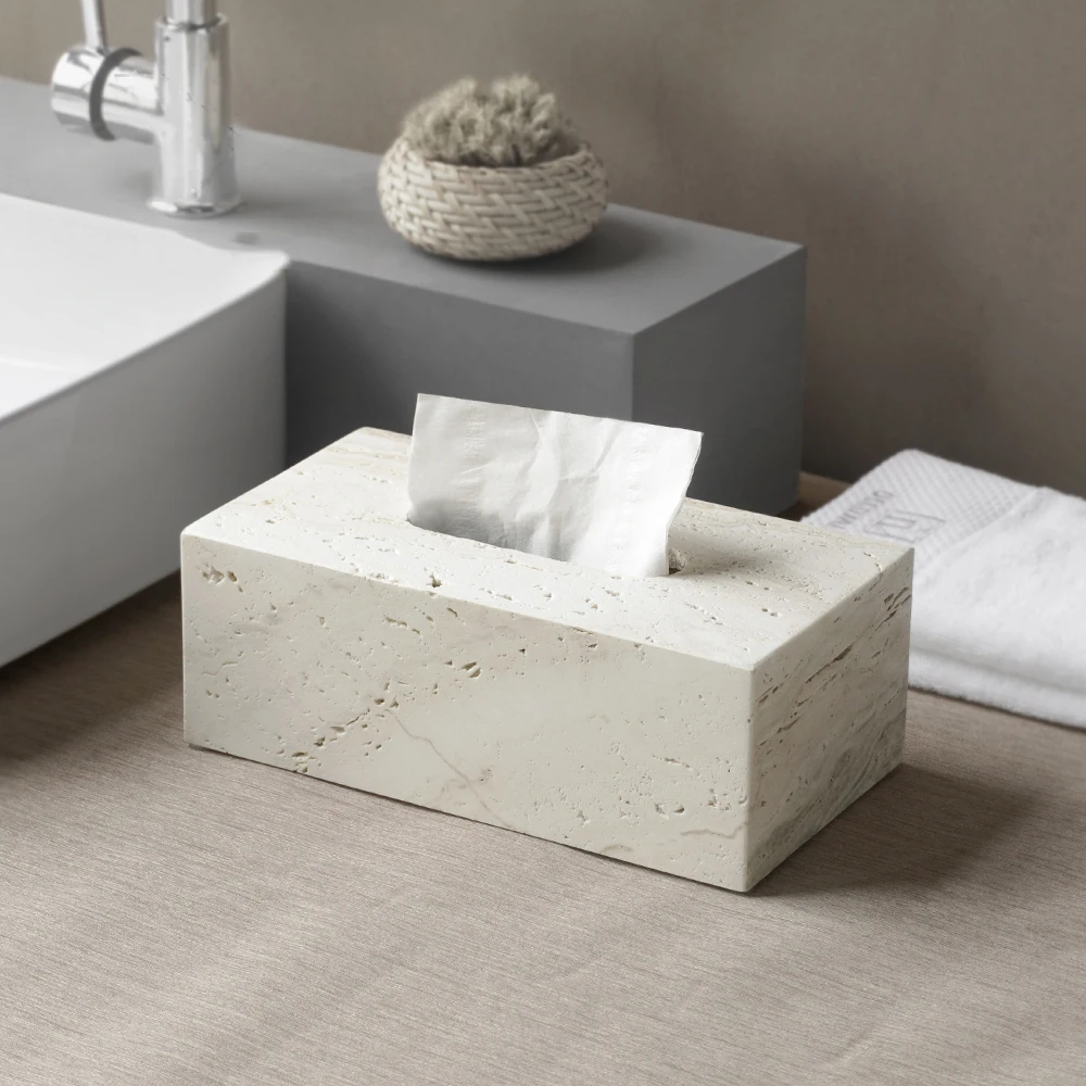 Beige Travertine Bathroom Set Ture Natural Marble Stone Soap Dispenser Toothbrush Holder Tray Tissue Box Bathroom Accessories