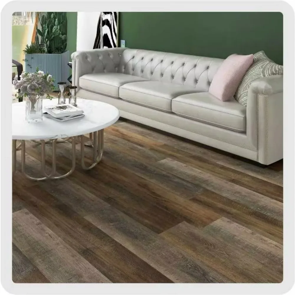 Customized version Interior Parquet Wooden texture SPC vinyl flooring Brown vinyl boards
