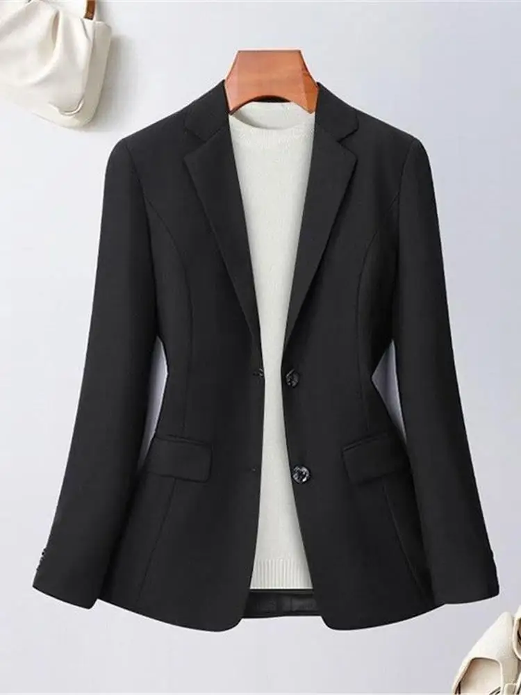 Casual Black Professional Suit Jacket for Women Spring Autumn New Style Interview Formal Wear High-End Feeling Office West Co...