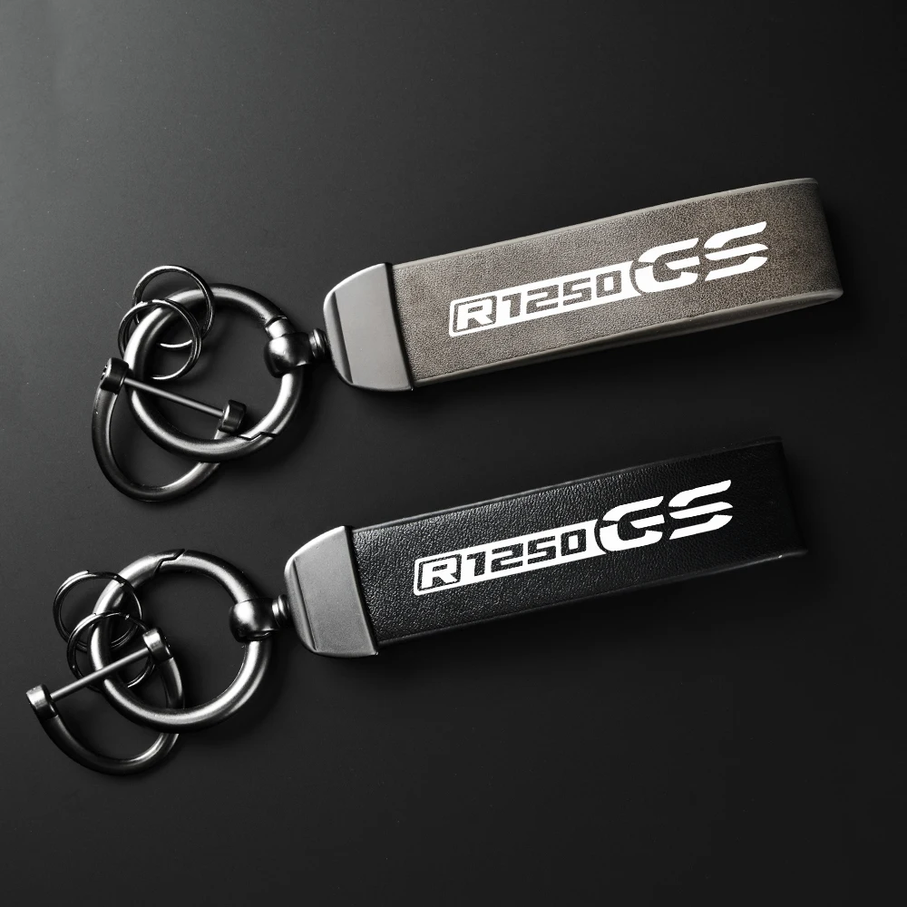 

For BMW GS1250 R1200GS LC ADV R1250GS Motorcycle High-Grade leather rope Keychain Keyring key ring Accessories