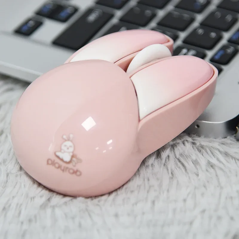 Gift for Rabbit Year Office Ladies Silent M6 Wireless Mouse for Notebooks And Computers Cute Rabbit Design
