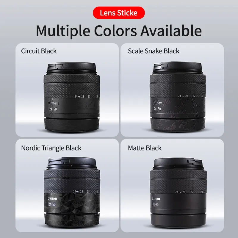 For Canon camera lens Sticker RF24-50 Lens Skin Colored camera decorates 3M material protective film