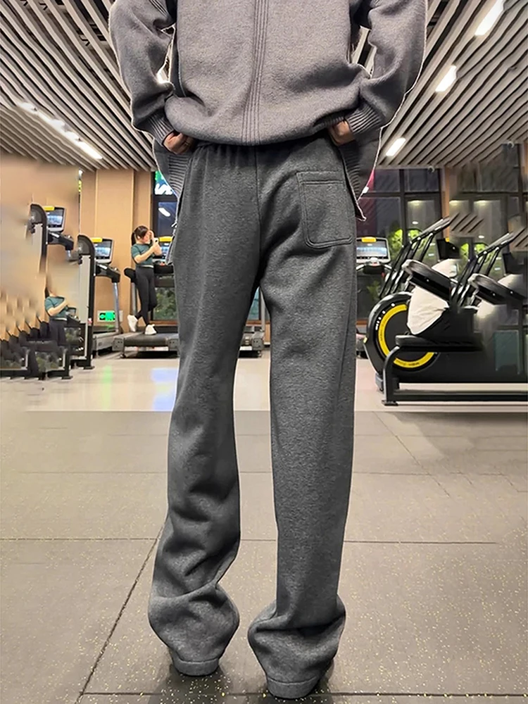 

Мужские спортивные брюки Deep ey American Fitn Sports, утепленные флисом, повседневные, прямого кроя, с расклешенными штанинами, зимние, для отдыха