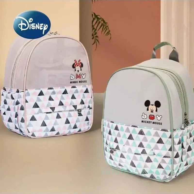 Disney Mickey Minnie New Diaper Bag Backpack Luxury Brand Original Fashion Baby Diaper Bag Backpack Cartoon Cute Baby Bag