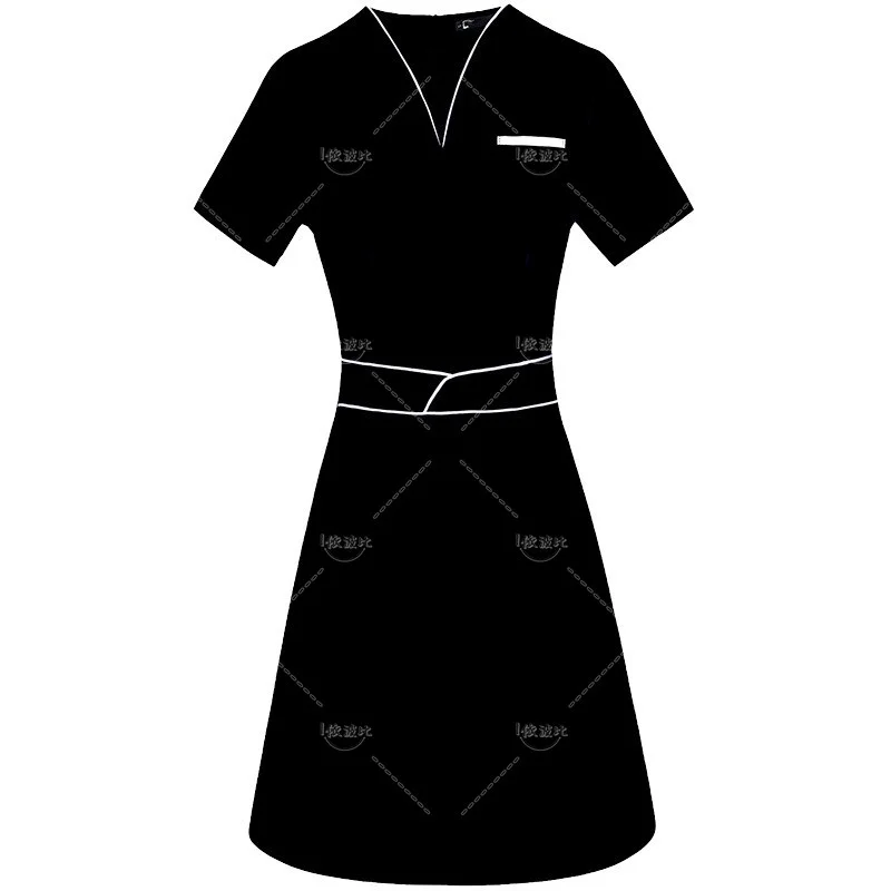 Uniforme esthétique d'été à manches courtes pour femmes, salon de beauté, vêtements de travail pour spa, hôtel, massage, salopette mince coréenne