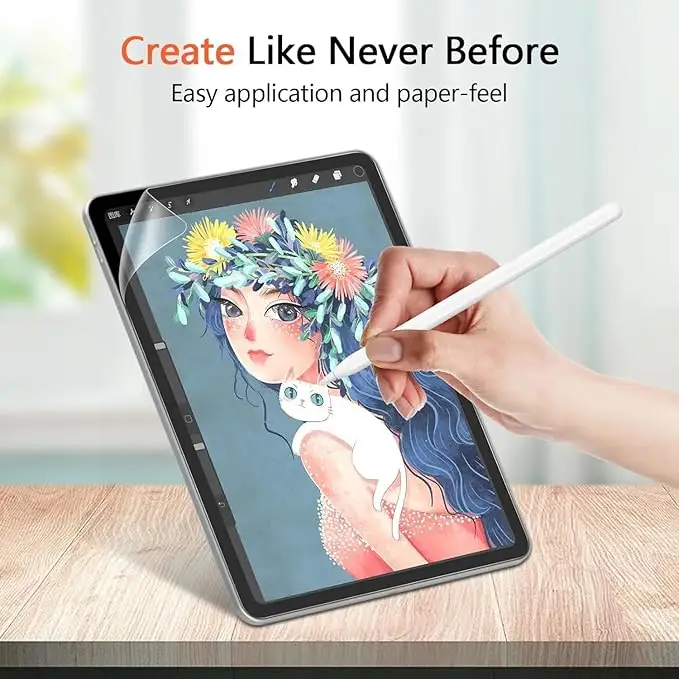 2Pcs Paper Screen Protector for iPad 7/8/9/10/11 Cover Protective Film Anti-Scratch Tablet Protector