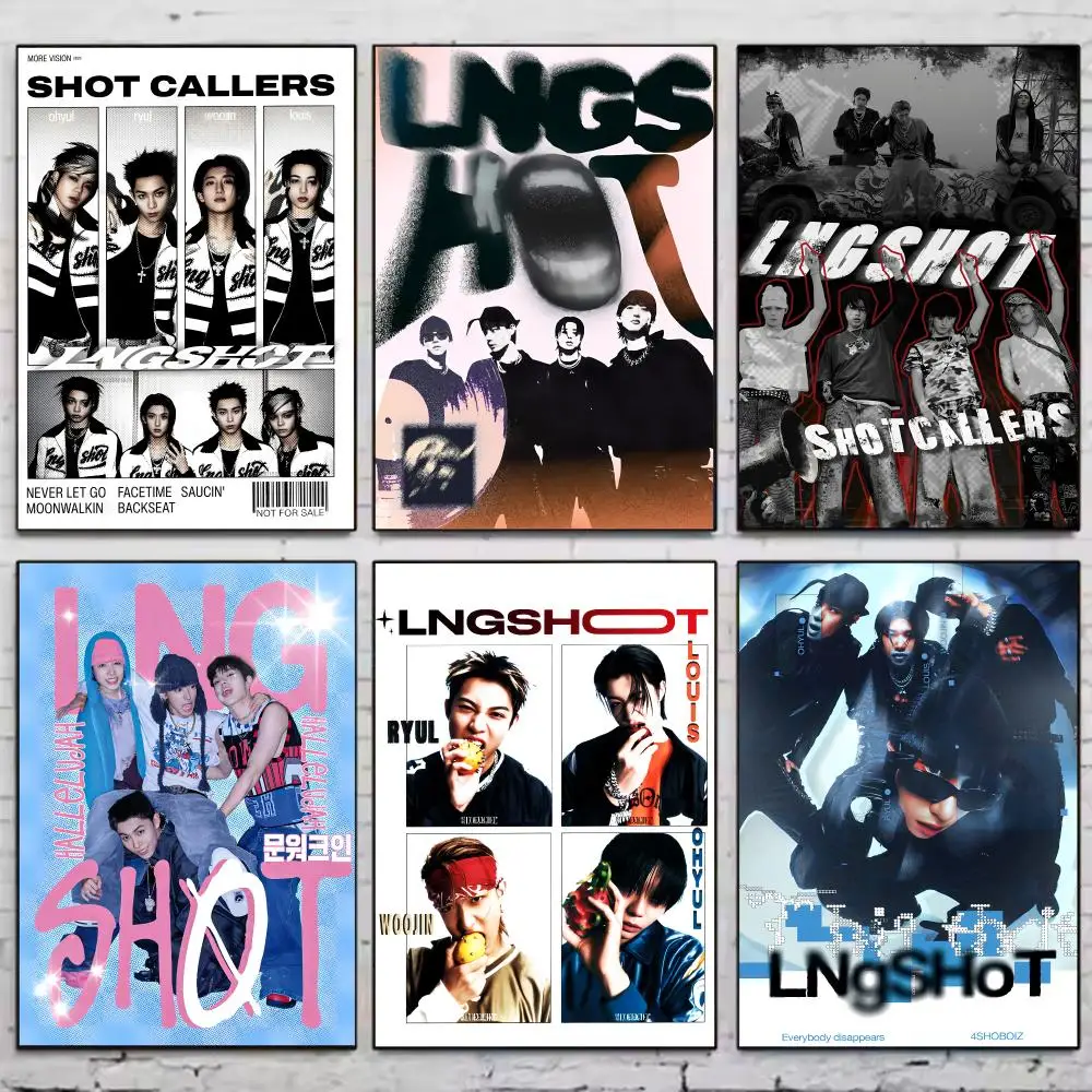 Cool Band L-LNGSHOT Poster Vintage Wall Art Aesthetic Room Decor Print Living Room Bedroom Home