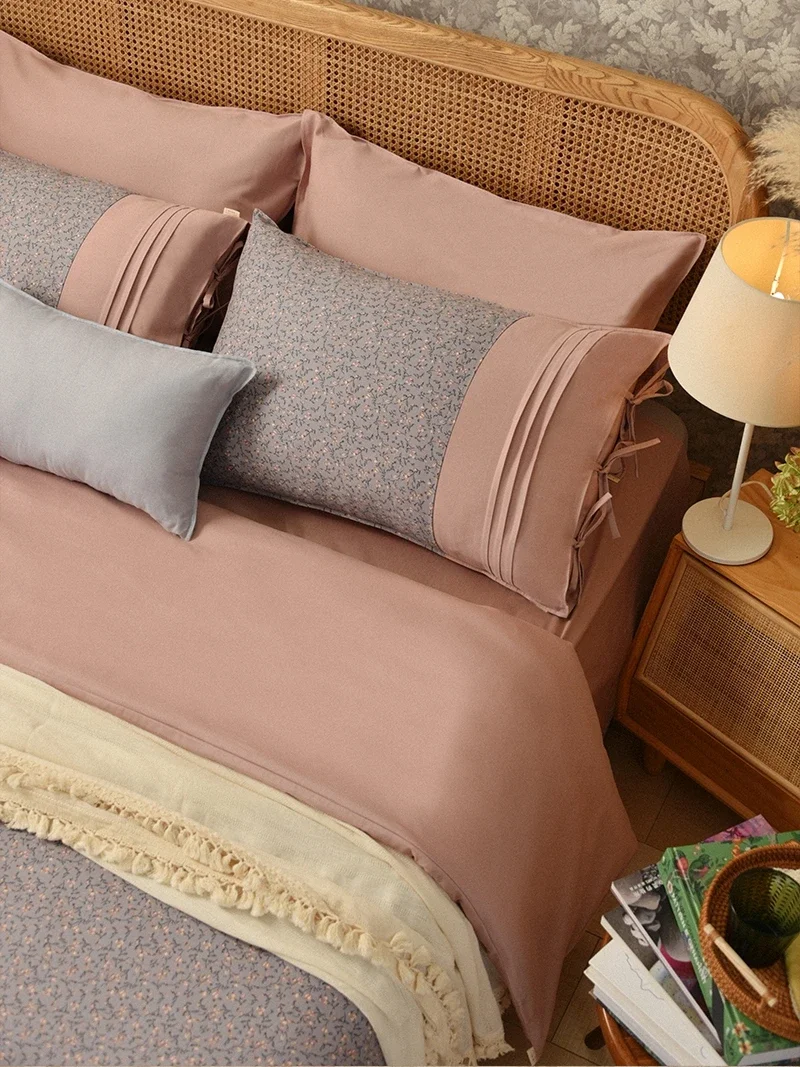 Cotton pure cotton sheets, quilt covers, pillow covers, bedding, high-end sense