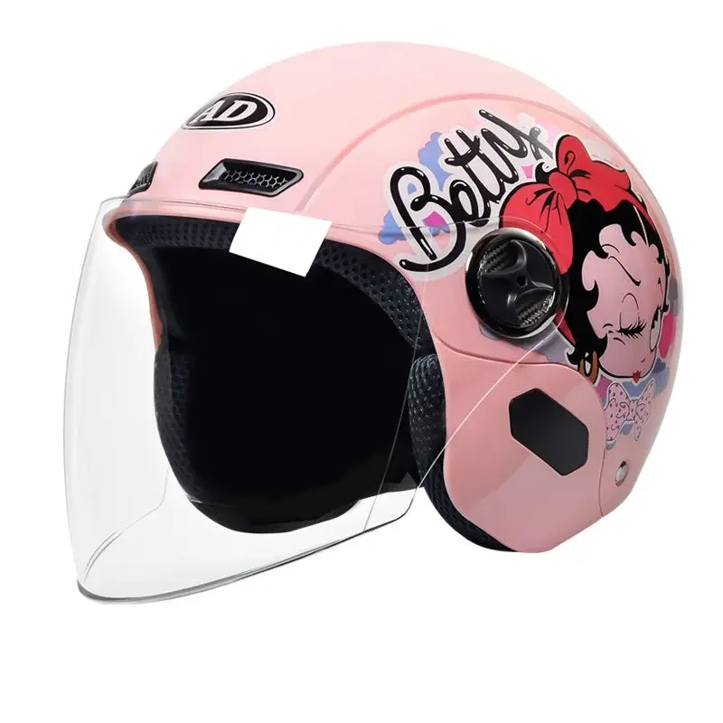 Motorcycle Helmet for Women Kask Helmets Moto Bicycle Vespa Take Casco Men Electric Scooter Men's Retractable Jet Women's Open