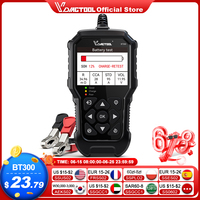 VDIAGTOOL BT300 5-3000 CCA  Car Battery Tester 6V 12V Automotive Charging Cranking Scanner Tools for Motorcycle Car Truck SUV