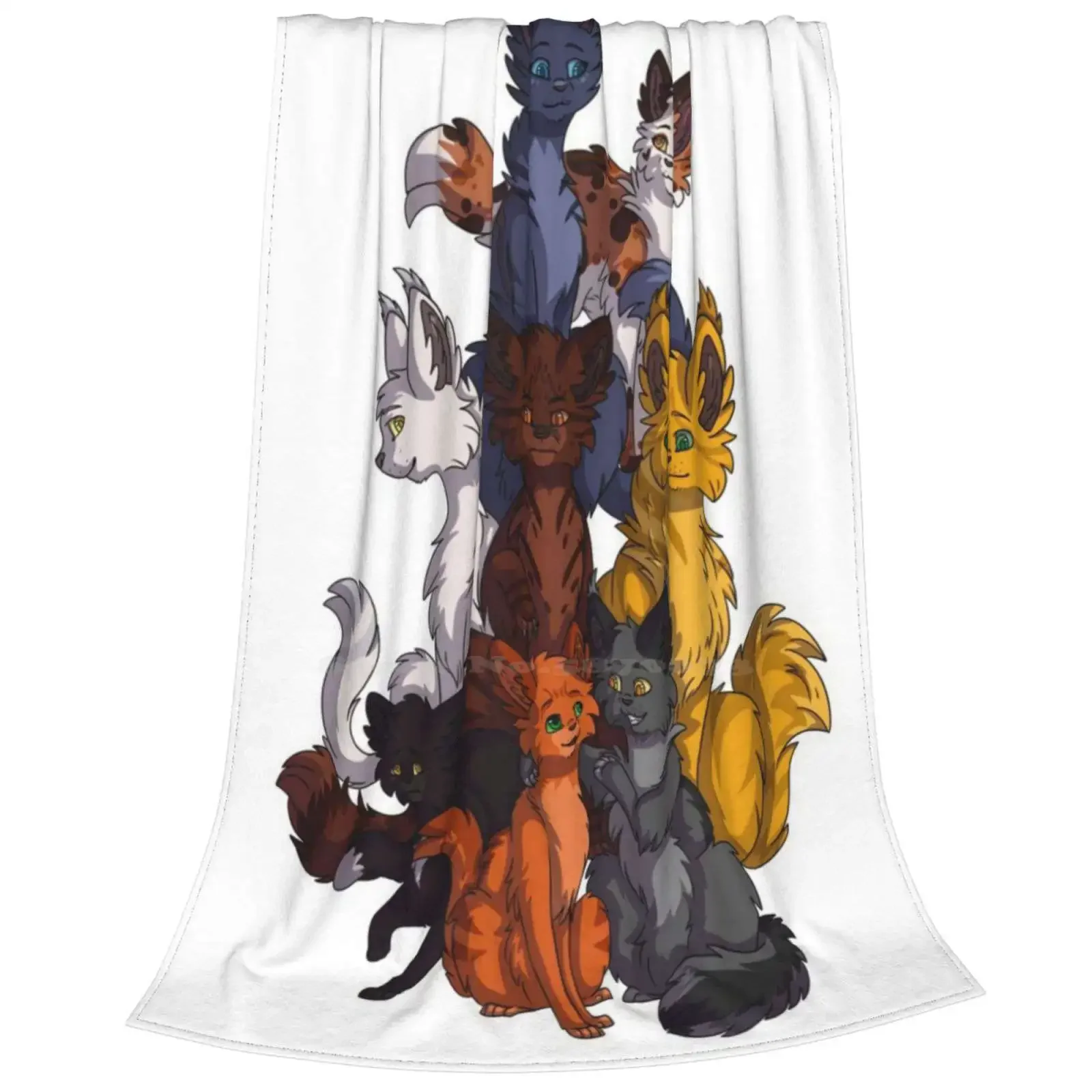 Celebrating Warrior Cats Soft Warm Throw Blanket Cats Warrior Cat Bluestar Lionheart Whitestorm Tigerclaw Firepaw Ravenpaw