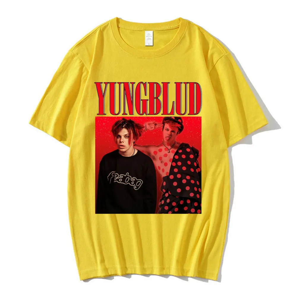 Singer Yungblud Printed Short-sleeved Men\'s Women\'s T-shirt Unisex Short-sleeved Streetwear Fashion Harajuku T-shirts Oversized