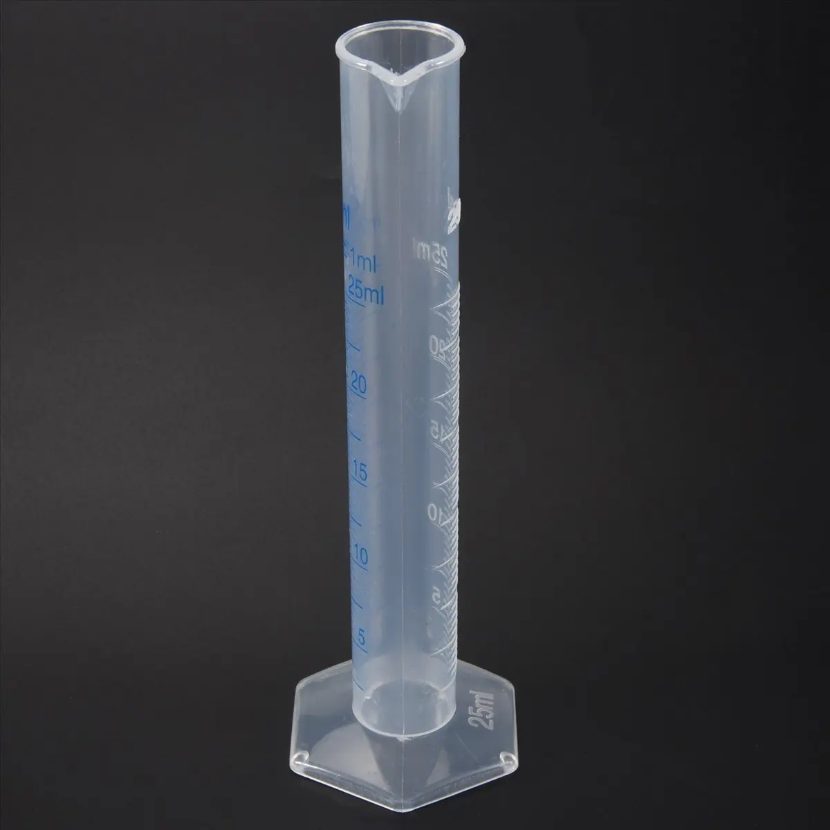 【SPOR】 Measuring Cylinder Plastic Graduated Tube Tool for Lab(25Ml)