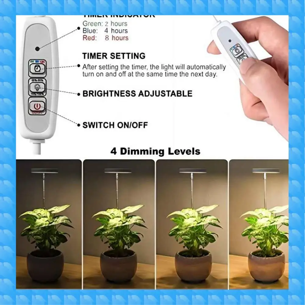

ETRT Grow Light, Spectrum LED Plant Light For Indoor Plants, Height Adjustable Grow Light For Flowers & Bonsai Plant Growth