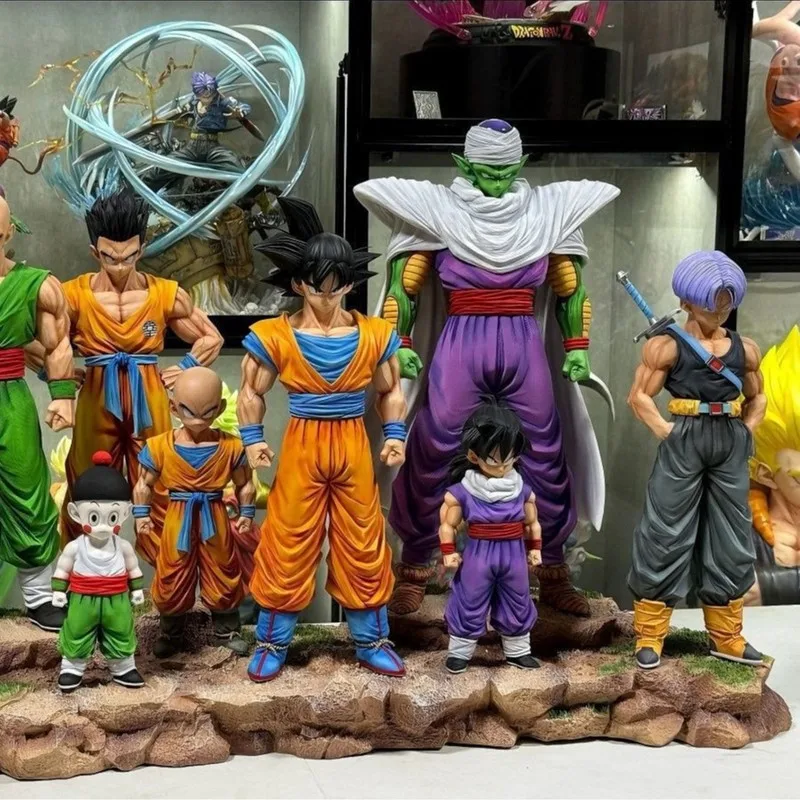 

Premium Anime Figure Set: Piccolo Krillin Tien Initial Super Goku Dual Head PVC Statue Collection Gift Birthday